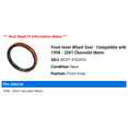 thumbnail image 2 of Front Inner Wheel Seal - Compatible with 1998 - 2001 Chevy Metro 1999 2000, 2 of 2