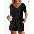 thumbnail image 1 of Pyjama d'Été 2 Pcs Hauts et Shorts pour Femmes Ensembles de Pyjama Tenues Décontractées, 1 of 3