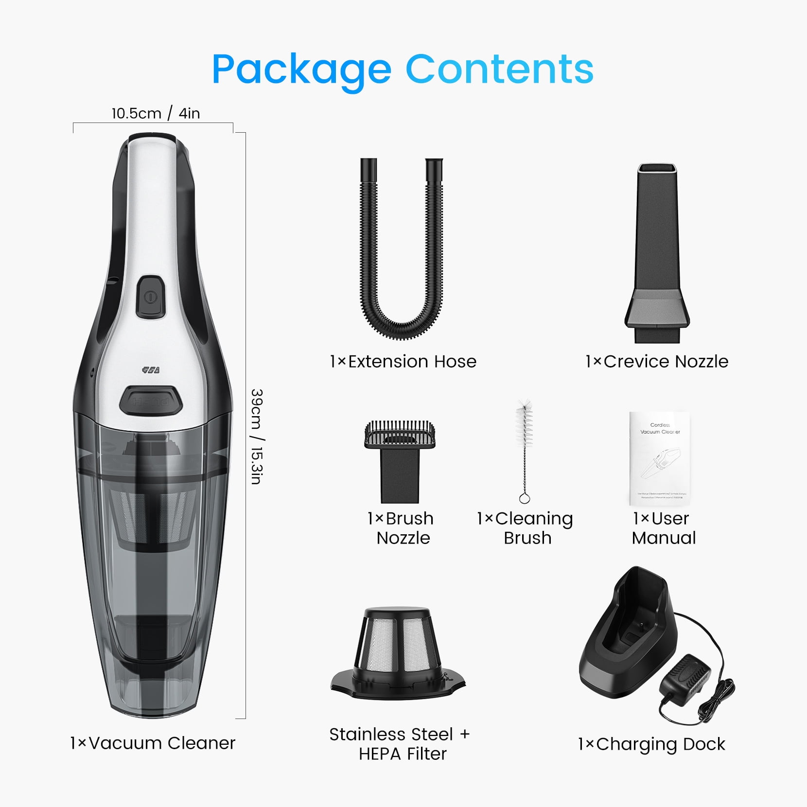 Holife Handheld Vacuum Cordless, 9Kpa 