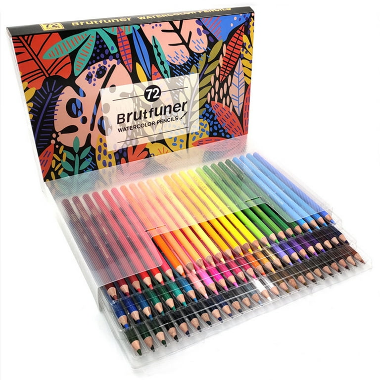 Brutfuner 48 Colors Professional Watercolor Colored Pencil Set Oil Colors  Pencil Set For Draw Coloring School