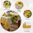 thumbnail image 5 of Sunflower Yellow Table Cloth Waterproof Tablecloths, Retro Southwest Country Plant Leaf Floral Tablecloth Dining Table Cover for Kitchen Party Tabletop Outdoor, Rectangle Tablecloth 54x108 Inch, 5 of 9