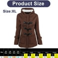 thumbnail image 2 of Chaqueta cálida de invierno con capucha y botones de cuerno para mujer, 2 of 5