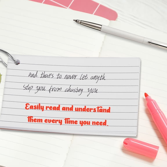 PTOOTP 4 Pcs Flash Cards Index Cards for Students Learning
