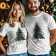 thumbnail image 4 of Camisetas informales de manga corta con diseño abstracto de árbol de Navidad para hombre, 4 of 8