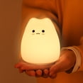 thumbnail image 1 of Luz nocturna de gato para niños, bonita lámpara de noche para guardería, luces táctiles de silicona para gatos portátiles con USB recargable, 1 of 5