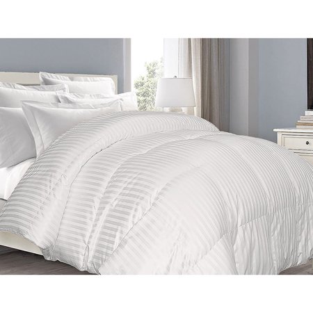 Blue Ridge Home Fashions Supreme 350 Thread Count Cotton Damask White Down Comforter
