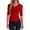 Red, variant on WENWU Women's V Neck Short Sleeve T Shirt Casual Basic Top Comfortable Soft Everyday Tee for Spring and Fall Tech Sleeve Women Compression Shirts