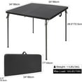 thumbnail image 4 of REDCAMP 34" Square Folding Card Table with Resin Top, Portable Fold in Half Small Card Tables with Collapsible Legs for Adults Indoor Outdoor Use, Black, 4 of 9