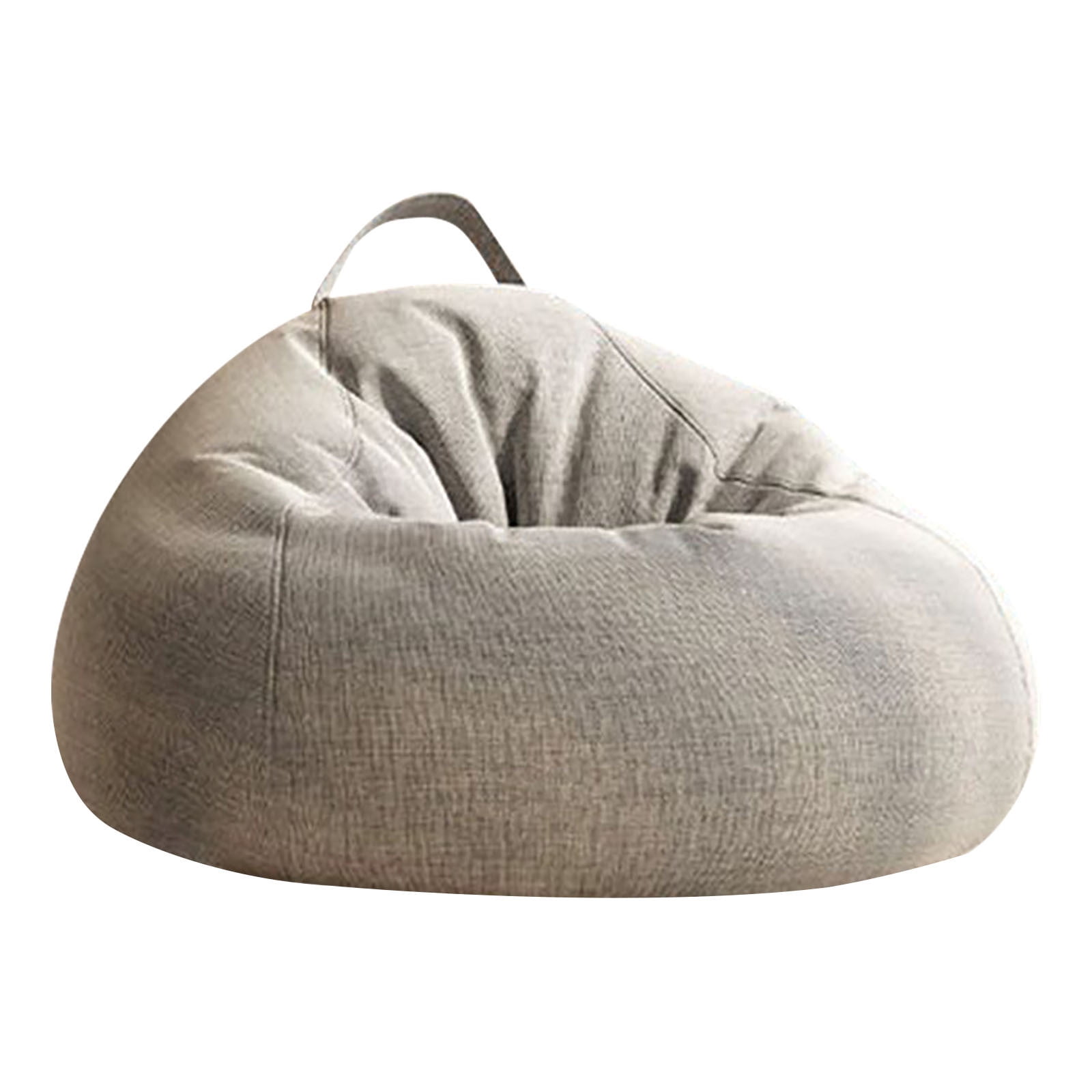 Bean Bag Chair 2.3Ft, Memory Foam Filled, Large Beanbag Chairs for Adults and Teens, Soft Sofa with Removable Flannel Cover, Round Couch for Living Room Bedroom College Dorm