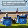 thumbnail image 6 of Foldable Beach Mat Lounge Chair in Blue with Breathable Mesh Back and Handy Cooler Pocket, Perfect for Sunbathing and Outdoor Relaxation, 6 of 9