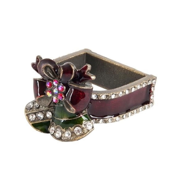 Saro Lifestyle Christmas Bell Napkin Ring (Set of 4)