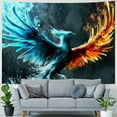 thumbnail image 4 of Chilfamy Fantasy Phoenix Tapestry, Water Ice and Fire Rising Phoenix Animal Anime Tapestry Wall Hanging for Bedroom, Aesthetic Tapestry for Men Beach Blanket College Dorm Home Decor 40x60inch, 4 of 6