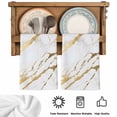 thumbnail image 5 of White Gold Modern Kitchen Towels Set of 4, Abstract Vintage Marble Geometric Absorbent Dish Towels for Kitchen, Microfiber Hand Towel, Quick Drying Tea Towel for Cleaning Decorative Dishcloths, 5 of 7