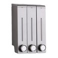 thumbnail image 2 of Wall Mounted Bathroom Shampoo Dispenser Set, 3 Chambers included, used to hold Grey, 2 of 8