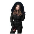 thumbnail image 6 of QATAINLAV Womens Onesie Ski Suit Winter Outdoor Sports Waterproof Snowsuit Faux Fur Collar Zip Jumpsuits Puffer Jacket, Black, XXL, 6 of 8