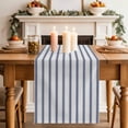 thumbnail image 3 of Table Runner Blue Stripe Table Runners Vertical Striped Cotton Linen Dresser Scarf Kitchen Dining Table Decor for Home Dinner Party Decor 13x72 Inch, 3 of 9