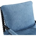 thumbnail image 5 of DUHOME Linen Fabric Spindle Accent Chair with Wood Frame,Spool Chairs with High Resilience Spring Cushion and Armrest Pads, Leisure Armchair for Living Room Bedroom Farmhouse Home Office, 5 of 14