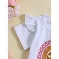 thumbnail image 5 of Bagilaanoe 2pcs Toddler Baby Girl Pants Set Rainbow Short Sleeve T-Shirt Tops + Flare Trousers 12M 18M 24M 3T 4T 5T Kids Casual Clothes, 5 of 8