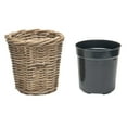 thumbnail image 5 of KOUBOO Unique Home Decor Kobo Rattan 2 Gal Waste Basket, Elevate Your Space with Boho Charm, Gray-Brown, 1 Count, 5 of 6