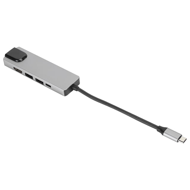 Aluminum Alloy 5 In 1 USB-C Hub 4K USB-C Hub Gigabit Ethernet For Mobile Phone