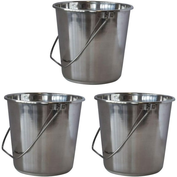 SSB528SET Xlarge Stainless Steel Bucket Set – 3Piece