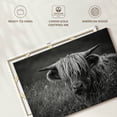 thumbnail image 6 of Elephant Stock Isle Of Skye Highland Cattle Bw Wall Art - Horizontal Canvas Wall Art - Living Room Wall Decor - Animal Canvas - Gray And Black Decor By Christian Heeb - 39" x 26", 6 of 8