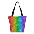thumbnail image 3 of Kll Tote Bag For Women Glitter Rainbow Print Shopping Grocery Reusable Bags For Office School Shopping Travel, 3 of 8