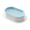 thumbnail image 2 of pitrice Seed Sprouter Tray for Seedling Planting Soil Free Hydroponic Cats Grass Box Blue, 2 of 3