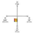 thumbnail image 2 of PRETUL 2 Pack de Llave De Cruz Para Auto, 18 17mm-3/4 -13/16 negro, 2 of 3