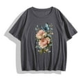 thumbnail image 4 of Women's Large Short Sleeve T-Shirt Printed Casual Top Under $5 Comfortable Cotton Tee for Everyday Wear, 4 of 4