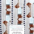thumbnail image 1 of Fabric Creations Grey with White Stripes and Dachshunds Fat Quarter Pre-Cut Fabric - 18" x 21" / 45cm x 53cm, 1 of 2