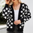 thumbnail image 4 of Vedolay Women's Knit Cardigan Sweater Button Down Soft Knit Cardigan Coats Black,L, 4 of 4