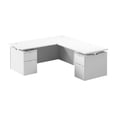 thumbnail image 1 of Scranton & Co Engineered Wood 72W Standing L Desk with Drawers in White, 1 of 8