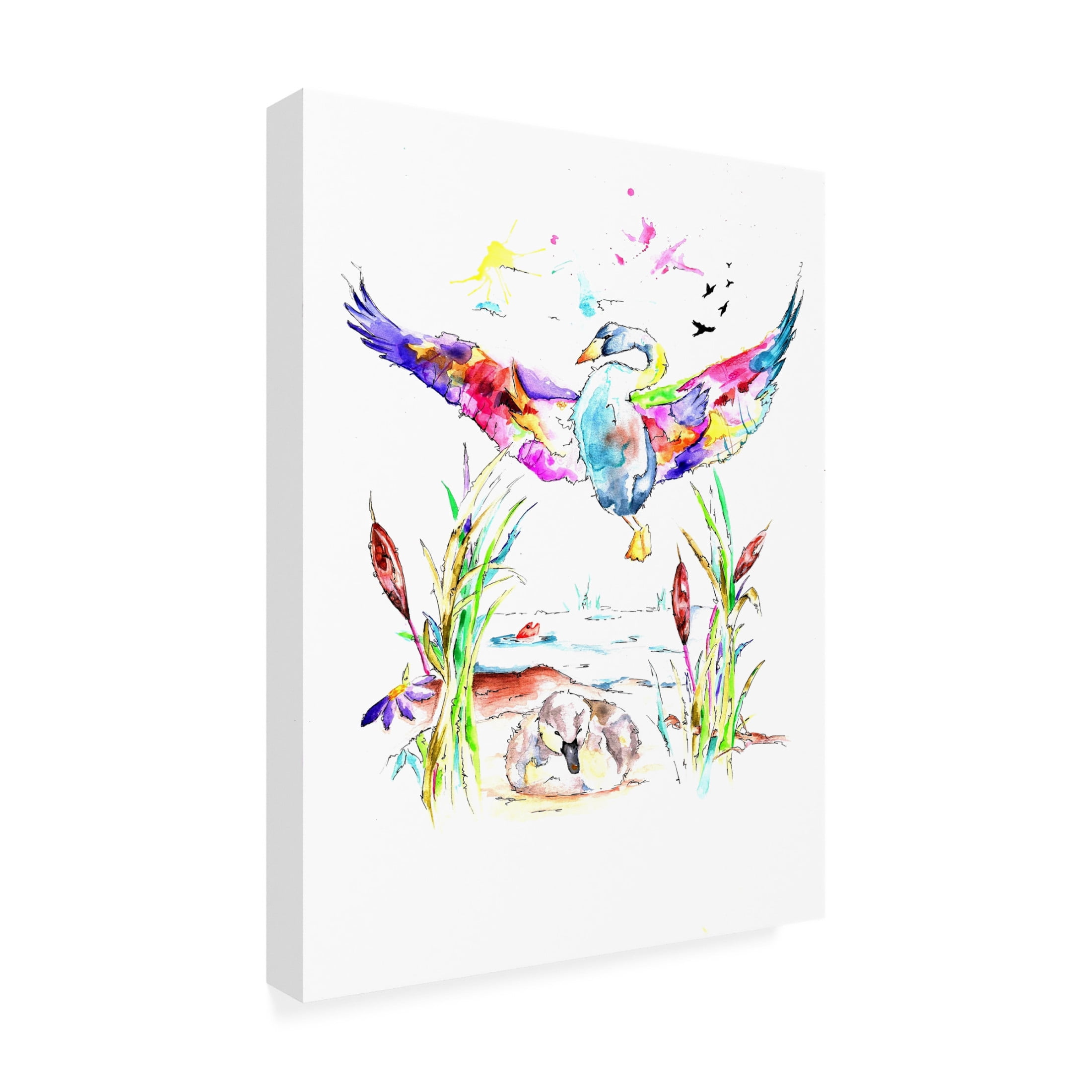 Trademark Fine Art Rikke Londager Boisen The Ugly Duckling Canvas Wall Art