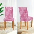 thumbnail image 4 of Chair Cover 2 Pack Removable Dining Chair Protectors Washable Chair Slipcovers Seat for Home Wedding Decor Pink Glitter Background, 4 of 6