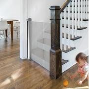 Jool Baby Retractable Baby & Pet Safety Gate, Extra Wide 54" x 34", Indoor & Outdoor, Gray