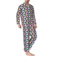thumbnail image 2 of Honeii Colorful Alpaca Pattern Mens Pajamas Set,2pcs Men's Lounge Long Sleeve Sleep Shirt and Pajama Bottoms Sleepwear Set,Mens Pjs Sets-X-Large, 2 of 7