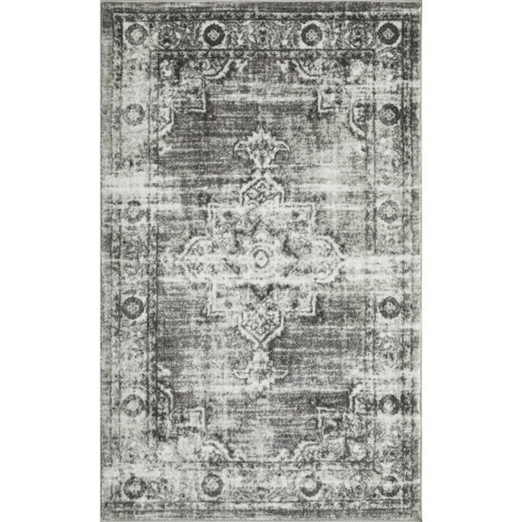 Loomaknoti Rhane Allinzie 3' x 5' Ivory Oriental Indoor Accent Rug