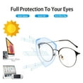 thumbnail image 3 of Visland Women/Men Blue Light Blocking Glasses, Change Color Anti Eyestrain & UV Glare for Outdoor and Computer Reading/Gaming/TV 1Pair, 3 of 8
