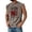 Light Brown, variant on Patriotic Men's Sleeveless Tee with 250 Years Freedom Graphic and Classic American Flag Design Featuring Vintage Distressed Look Crew Neck Cut Light Brown S