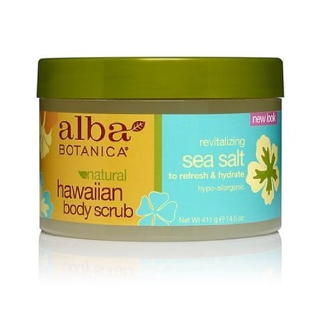 Alba Botanica Natural Hawaiian Body Scrub Sea salt, 14.5 oz (2 pack)