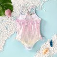 thumbnail image 2 of PatPat One Piece Swimsuits Toddler Girls Swimwear Sleeveless Gradual Plaid Graphic Bathing Suits, Pink, 5-6 Years, 2 of 7