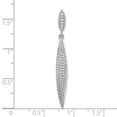 thumbnail image 4 of Sterling Silver Rhodium-plated Pave CZ Leaf Pendant QP5169, 4 of 4