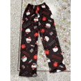 thumbnail image 1 of Pantalones de pijama de terciopelo navideño con gato de dibujos animados para mujer, pantalones casuales de franela de otoño e invierno para uso doméstico y al aire libre, 1 of 5