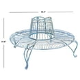 thumbnail image 3 of SAFAVIEH Ally Darling Outdoor Wrought Iron Tree Bench, Antique Blue, 3 of 10