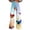 Colorful, variant on kaondbfi Women's Print Jeans Mid Waisted Wide Leg Baggy Flare Pants with Pockets Summer Jeans for Women