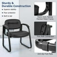 thumbnail image 4 of Costway Waiting Room Chair Set of 6 with Sled Base and Padded Arm Rest Home Black, 4 of 6