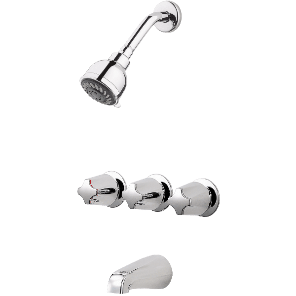 Pfister 3 Handle Tub Shower Faucet, Pfister Bathtub Faucet Cartridge Replacement