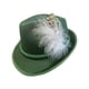 thumbnail image 3 of Sombrero Fedora Yuyangstore con plumas para hombre Verde, 3 of 8