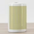 thumbnail image 3 of Grey and Yellow Ceramic Toothbrush Holder, Circus Tent Inspired Vintage Retro Stripes Modern Image, Decorative Versatile Countertop for Bathroom, 4.5" X 2.7", Pale Yellow White, by Ambesonne, 3 of 4